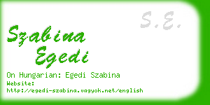 szabina egedi business card